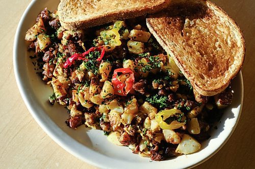 Mike Sudoma / Winnipeg Free Press
A fresh dish of Falafel Places Turkey Hash Thursday afternoon
October 7, 2020