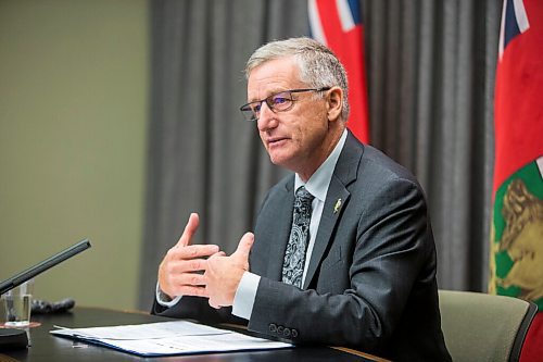 MIKAELA MACKENZIE / WINNIPEG FREE PRESS

Agriculture and resource development minister Blaine Pedersen speaks about new rules for sustainable moose hunting practices at the Manitoba Legislative Building in Winnipeg on Friday, Oct. 9, 2020. For Carol Sanders story.

Winnipeg Free Press 2020