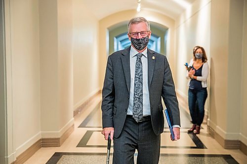 MIKAELA MACKENZIE / WINNIPEG FREE PRESS

Agriculture and resource development minister Blaine Pedersen walks in to speak about new rules for sustainable moose hunting practices at the Manitoba Legislative Building in Winnipeg on Friday, Oct. 9, 2020. For Carol Sanders story.

Winnipeg Free Press 2020