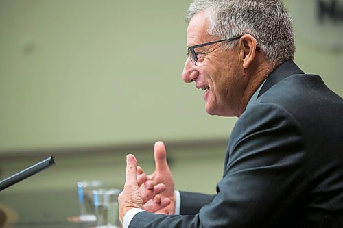 MIKAELA MACKENZIE / WINNIPEG FREE PRESS

Agriculture and resource development minister Blaine Pedersen speaks about new rules for sustainable moose hunting practices at the Manitoba Legislative Building in Winnipeg on Friday, Oct. 9, 2020. For Carol Sanders story.

Winnipeg Free Press 2020