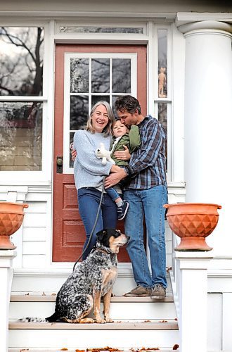 RUTH BONNEVILLE / WINNIPEG FREE PRESS

ENT - moving back home

Family portrait of Vanessa Kuzina, her husband Chris Young., their daughter, Winona (2yrs) and dog Lucy, on front steps of home.  For story on Winnipeggers who have moved home during the pandemic.

Jen Zoratti
Oct 15th, 2020