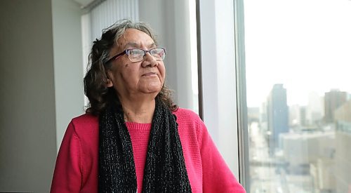 RUTH BONNEVILLE / WINNIPEG FREE PRESS

LOCAL - racism in health care

Bunibonibee Elder, Sadie North, stands with her cane looking out the window at the Winnipeg urban landscape after sharing about her experience with racism recently at a Winnipeg emergency room and hospital at a press conference Friday.  


See JS story. 

Oct 16th, 2020