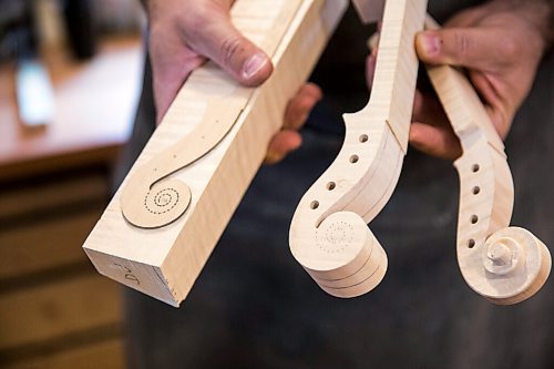 MIKAELA MACKENZIE / WINNIPEG FREE PRESS

Garth Lee shows violin scrolls in various stages of completion in his studio, where he builds violins, violas, and cellos from scratch, in Winnipeg on Friday, Oct. 16, 2020. For Holly Harris story.

Winnipeg Free Press 2020