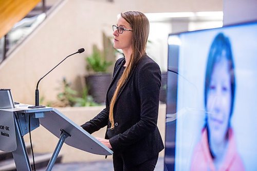 MIKAELA MACKENZIE / WINNIPEG FREE PRESS

Corporal Morgan Page, lead investigator in the Bobbie Lynn Moose homicide case, makes a plea to the public for tips and information at the RCMP D Division Headquarters in Winnipeg on Monday, Oct. 19, 2020. For Katie May story.

Winnipeg Free Press 2020