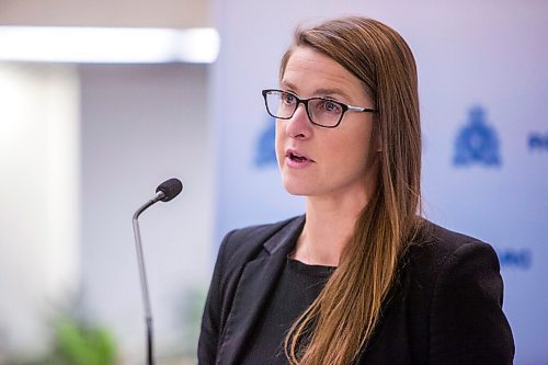 MIKAELA MACKENZIE / WINNIPEG FREE PRESS

Corporal Morgan Page, lead investigator in the Bobbie Lynn Moose homicide case, makes a plea to the public for tips and information at the RCMP D Division Headquarters in Winnipeg on Monday, Oct. 19, 2020. For Katie May story.

Winnipeg Free Press 2020