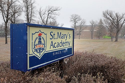 RUTH BONNEVILLE / WINNIPEG FREE PRESS

Local - St. Mary's Academy School

Photo of school sign for story on private school moving to remote learning.  

Oct 20th, 2020