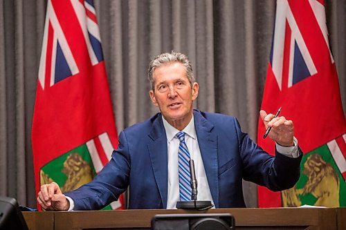 MIKAELA MACKENZIE / WINNIPEG FREE PRESS

Premier Brian Pallister gives an enforcement update at the Manitoba Legislative Building in Winnipeg on Wednesday, Oct. 21, 2020. For Carol Sanders story.

Winnipeg Free Press 2020