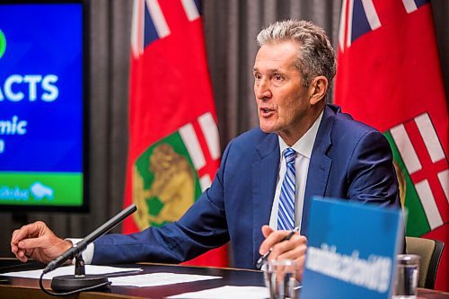 MIKAELA MACKENZIE / WINNIPEG FREE PRESS

Premier Brian Pallister gives an enforcement update at the Manitoba Legislative Building in Winnipeg on Wednesday, Oct. 21, 2020. For Carol Sanders story.

Winnipeg Free Press 2020