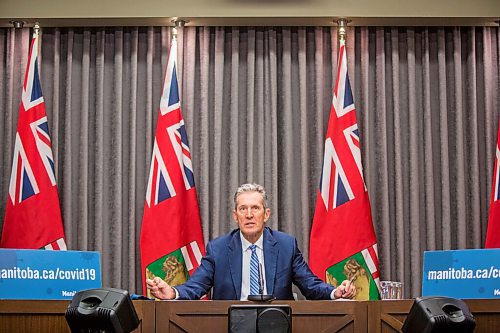 MIKAELA MACKENZIE / WINNIPEG FREE PRESS

Premier Brian Pallister gives an enforcement update at the Manitoba Legislative Building in Winnipeg on Wednesday, Oct. 21, 2020. For Carol Sanders story.

Winnipeg Free Press 2020