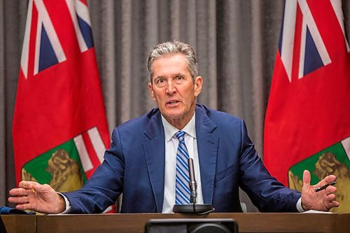 MIKAELA MACKENZIE / WINNIPEG FREE PRESS

Premier Brian Pallister gives an enforcement update at the Manitoba Legislative Building in Winnipeg on Wednesday, Oct. 21, 2020. For Carol Sanders story.

Winnipeg Free Press 2020