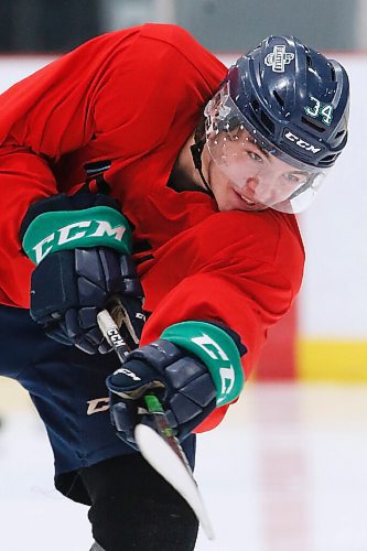 JOHN WOODS / WINNIPEG FREE PRESS
Connor Roulette of the WHL is photographed at practice in  Winnipeg Thursday, October 22, 2020. 

Reporter: Sawatzky