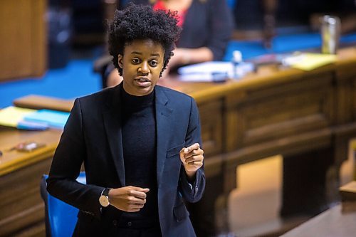 MIKAELA MACKENZIE / WINNIPEG FREE PRESS

NDP MLA Uzoma Asagwara speaks during question period at the Manitoba Legislative Building in Winnipeg on Monday, Oct. 26, 2020. For Carol/Larry story.

Winnipeg Free Press 2020