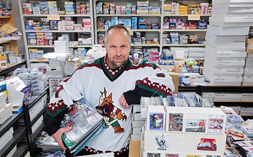 RUTH BONNEVILLE / WINNIPEG FREE PRESS

Biz -   Lower Level Sports Cards
 
Mike Bergmann, owner of  Lower Level Sports Cards, in his floor-to-ceiling  storehouse of sports cards.  See Waldman story. 

Mike Bergmanns shop hasnt been open to the public, but that doesnt mean the sports card seller hasnt been busy: Bergmann, whos owned Lower Level Sports Cards and Collectibles since 2012, says interest in sports cards has been going up for the last few years, but it skyrocketed during the pandemic.


Reporter: ben Waldman

Oct 28th,, 2020