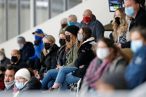 JOHN WOODS / WINNIPEG FREE PRESS
Fans wear masks at a game between the Winnipeg Thrashers and Winnipeg Wild play at the Iceplex in Wednesday, October 28, 2020. 

Reporter: McIntyre