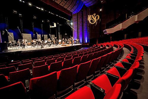 Mike Sudoma / Winnipeg Free Press
Halloween has come to the Winnipeg Symphony Orchestra as they perform to a live streamed audience as CoVid 19 restrictions tighten up Friday evening
October 28, 2020