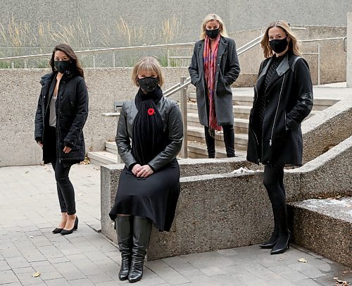 SHANNON VANRAES / WINNIPEG FREE PRESS
Sopranos Andrea Lett, Lara Ciekiewicz, Monica Huisman and Lida Szkwarek, will perform in a virtual concert on November 7, 2020. They were photographed at Centennial Concert Hall on October, 31, 2020.