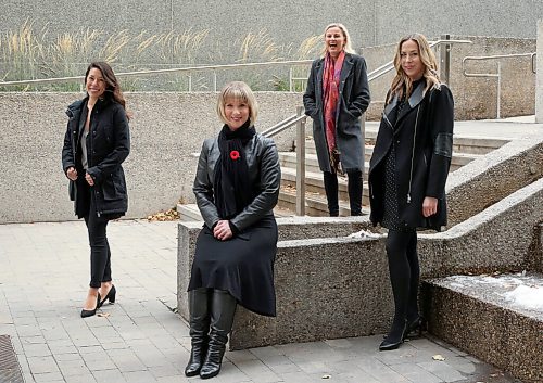 SHANNON VANRAES / WINNIPEG FREE PRESS
Sopranos Andrea Lett, Lara Ciekiewicz, Monica Huisman and Lida Szkwarek, will perform in a virtual concert on November 7, 2020. They were photographed at Centennial Concert Hall on October, 31, 2020.