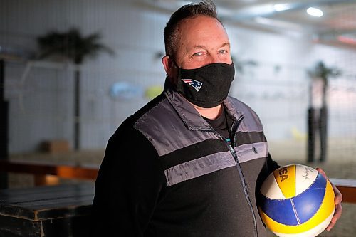 Daniel Crump / Winnipeg Free Press. Daryl Didyk owner of the Beach Volleyball Centre. The Centre runs several recreational leagues throughout the week and is facing a big hit due to new red level restrictions . November 2, 2020.