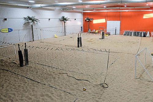 Daniel Crump / Winnipeg Free Press. Empty courts at the Beach Volleyball Centre in East St. Paul. The Centre runs several recreational leagues throughout the week and is facing a big hit due to new red level restrictions . November 2, 2020.