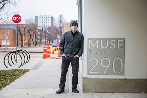 MIKAELA MACKENZIE / WINNIPEG FREE PRESS

Jeremy Read, CEO of the U of W Community Renewal Corporation, poses for a portrait in front of the Muse Flats housing project in Winnipeg on Thursday, Nov. 5, 2020. For --- story.

Winnipeg Free Press 2020