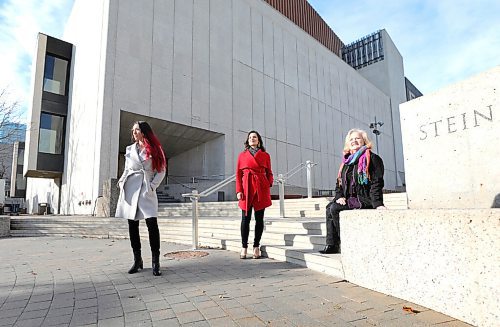 RUTH BONNEVILLE / WINNIPEG FREE PRESS

ENT - Mb. Opera Season

Three Manitoba Opera singers, Tracy Dahl (coloured scarf), Lara Secord-Haid (grey coat) and Andriana Chuchman (red coat), pose for a group portrait outside the concert hall this week.  

Description:Holly Harris story on the Mb Opera season. 

See Holly Harris story

Nov 4th,  2020