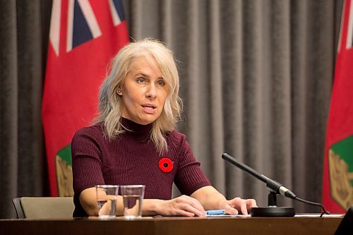 Mike Sudoma / Winnipeg Free Press
Chief Provincial Health Officer, Lanette Siragusa updates Manitoba on the current CoVid 19 statistics during their daily update Friday afternoon
November 6, 2020