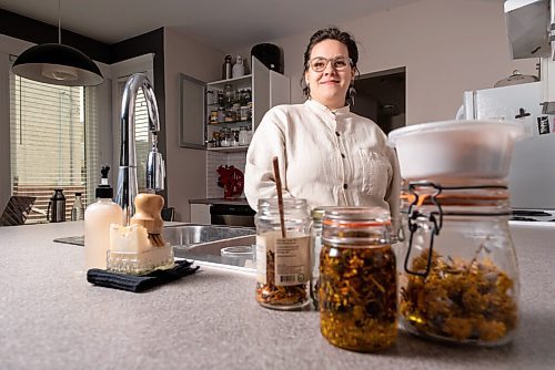 JESSE BOILY  / WINNIPEG FREE PRESS
Marisa Loreno, who has been practicing a zero waste lifestyle since 2016, with her zero waste soaps at her home on Friday. Friday, Nov. 6, 2020.
Reporter: Eva Wasney