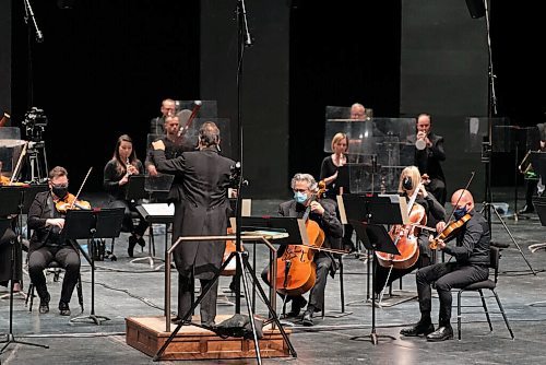 JESSE BOILY  / WINNIPEG FREE PRESS
The WSO performs at the Sopranos of Winnipeg live-streamed concert in the Centennial Concert Hall on Saturday. Saturday, Nov. 7, 2020.
Reporter: