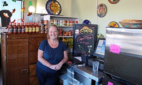 Canstar Community News Jennifer Last, the owner of Roxy's Diner & Lounge, stands in her new pop-up shop she's called "La Cantina" on Nov. 3. The shop has taken over the restaurant's ice cream parlour; it's Last's latest pivot to get a cash flow during the pandemic. (GABRIELLE PICHE/CANSTAR COMMUNITY NEWS/HEADLINER)