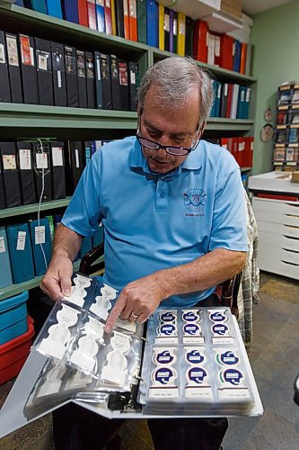 MIKE DEAL / WINNIPEG FREE PRESS
Denis Bouchard a matchbook collector since his mid-teens, has one of the most exhaustive collections in the country - close to a quarter million or so, stored in photo albums, three-ring binders and drawers. 
201109 - Monday, November 09, 2020.