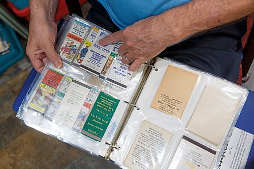 MIKE DEAL / WINNIPEG FREE PRESS
Denis Bouchard a matchbook collector since his mid-teens, has one of the most exhaustive collections in the country - close to a quarter million or so, stored in photo albums, three-ring binders and drawers. 
201109 - Monday, November 09, 2020.