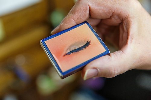 MIKE DEAL / WINNIPEG FREE PRESS
Denis Bouchard a matchbook collector since his mid-teens, has one of the most exhaustive collections in the country - close to a quarter million or so, stored in photo albums, three-ring binders and drawers. 
A matchbox with a lenticular printed eye that opens and closes as you move the box.
201109 - Monday, November 09, 2020.