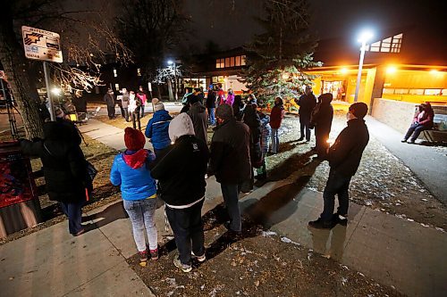 JOHN WOODS / WINNIPEG FREE PRESS
Family members gather outside Maples Personal Care Home for a vigil for residents in Winnipeg Wednesday, November 11, 2020. COVID-19 has killed many residents of the care home.

Reporter: Jay