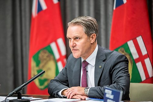 MIKAELA MACKENZIE / WINNIPEG FREE PRESS

Health, seniors and active living minister Cameron Friesen speaks to the media at a call-in press conference at the Manitoba Legislative Building in Winnipeg on Friday, Nov. 13, 2020. For Danielle Da Silva story.

Winnipeg Free Press 2020