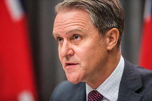 MIKAELA MACKENZIE / WINNIPEG FREE PRESS

Health, seniors and active living minister Cameron Friesen speaks to the media at a call-in press conference at the Manitoba Legislative Building in Winnipeg on Friday, Nov. 13, 2020. For Danielle Da Silva story.

Winnipeg Free Press 2020