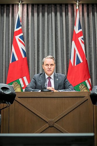 MIKAELA MACKENZIE / WINNIPEG FREE PRESS

Health, seniors and active living minister Cameron Friesen speaks to the media at a call-in press conference at the Manitoba Legislative Building in Winnipeg on Friday, Nov. 13, 2020. For Danielle Da Silva story.

Winnipeg Free Press 2020