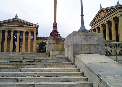 Canstar Community News The world-renowned Philadelphia Museum of Art, and its 72 stone steps were made famous in 1976 as the Rocky Steps by the 1976 movie Rocky.