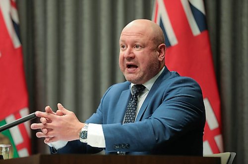 RUTH BONNEVILLE / WINNIPEG FREE PRESS

Local - COVID update 

Dr. Brent Roussin, Manitoba's chief public health officer and Lanette Siragusa Chief Nursing Officer answer questions from the media during COVID briefing at the Legislative Building Monday. 

Nov 16th,  2020