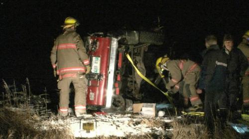 no photo credit Here are two screen-shots from the Highway 8 fatal, around 11:30 p.m. last evening.  The collision happened around 11:30 p.m. winnipeg free press