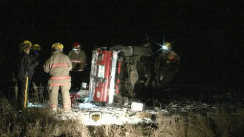 no photo credit Here are two screen-shots from the Highway 8 fatal, around 11:30 p.m. last evening.  The collision happened around 11:30 p.m. winnipeg free press