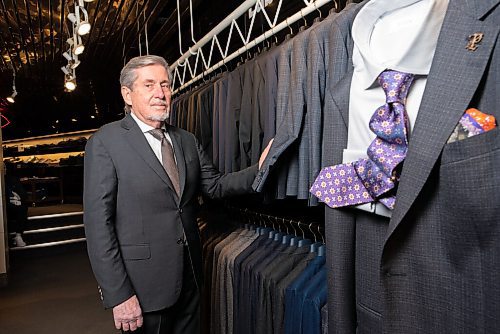 JESSE BOILY  / WINNIPEG FREE PRESS
Paul Stiller looks over some of the suits at Hanford-Drewitt, a  clothing store for men that has been in business since 1948. Tuesday, Nov. 17, 2020.
Reporter: Dave Sanderson