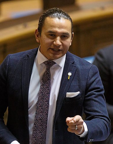 MIKE DEAL / WINNIPEG FREE PRESS
Leader of the Opposition NDP Wab Kinew talks during question period in the Manitoba Legislative Assembly, Tuesday afternoon.
201117 - Tuesday, November 17, 2020.