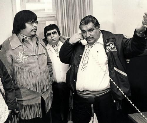1979 edward head, former president of the manitoba metis federation mmf talks to a federal government official who telephoned from ottawa. wayne glowacki photo winnipeg free press