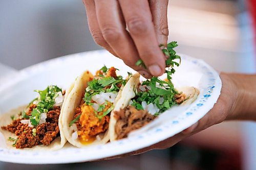 JOHN WOODS / WINNIPEG FREE PRESS
Betty Calderon-Villasenor of the BMC Market on Osborne makes some tacos and quesadillas  in her restaurant in Winnipeg Thursday, November 19, 2020. 

Reporter: Eva