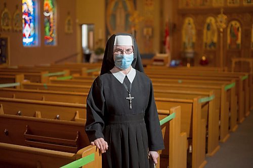 Mike Sudoma / Winnipeg Free Press
Sister Michaila Kwiatkowski talks about virtual masses and reminices about having in person service at Holy Eucharist Ukranian Catholic Church Friday afternoon
November 20, 2020