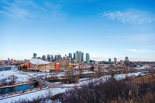 MIKAELA MACKENZIE / WINNIPEG FREE PRESS

The Saddledome in Calgary on Monday, Nov. 23, 2020. For Jeff Hamilton story.

Winnipeg Free Press 2020