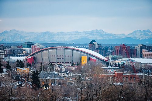 MIKAELA MACKENZIE / WINNIPEG FREE PRESS

The Saddledome in Calgary on Monday, Nov. 23, 2020. For Jeff Hamilton story.

Winnipeg Free Press 2020