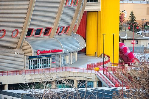 MIKAELA MACKENZIE / WINNIPEG FREE PRESS

The Saddledome in Calgary on Monday, Nov. 23, 2020. For Jeff Hamilton story.

Winnipeg Free Press 2020