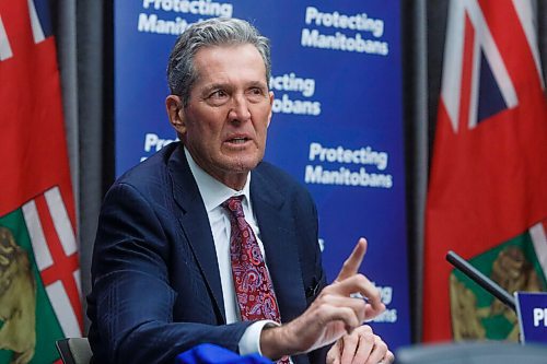 MIKE DEAL / WINNIPEG FREE PRESS
Premier Brian Pallister provids an update on efforts to beef up enforcement of public-health orders in wake of the COVID-19 pandemic Tuesday morning at the Manitoba Legislative building.
201124 - Tuesday, November 24, 2020.