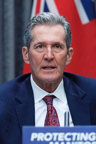 MIKE DEAL / WINNIPEG FREE PRESS
Premier Brian Pallister provids an update on efforts to beef up enforcement of public-health orders in wake of the COVID-19 pandemic Tuesday morning at the Manitoba Legislative building.
201124 - Tuesday, November 24, 2020.